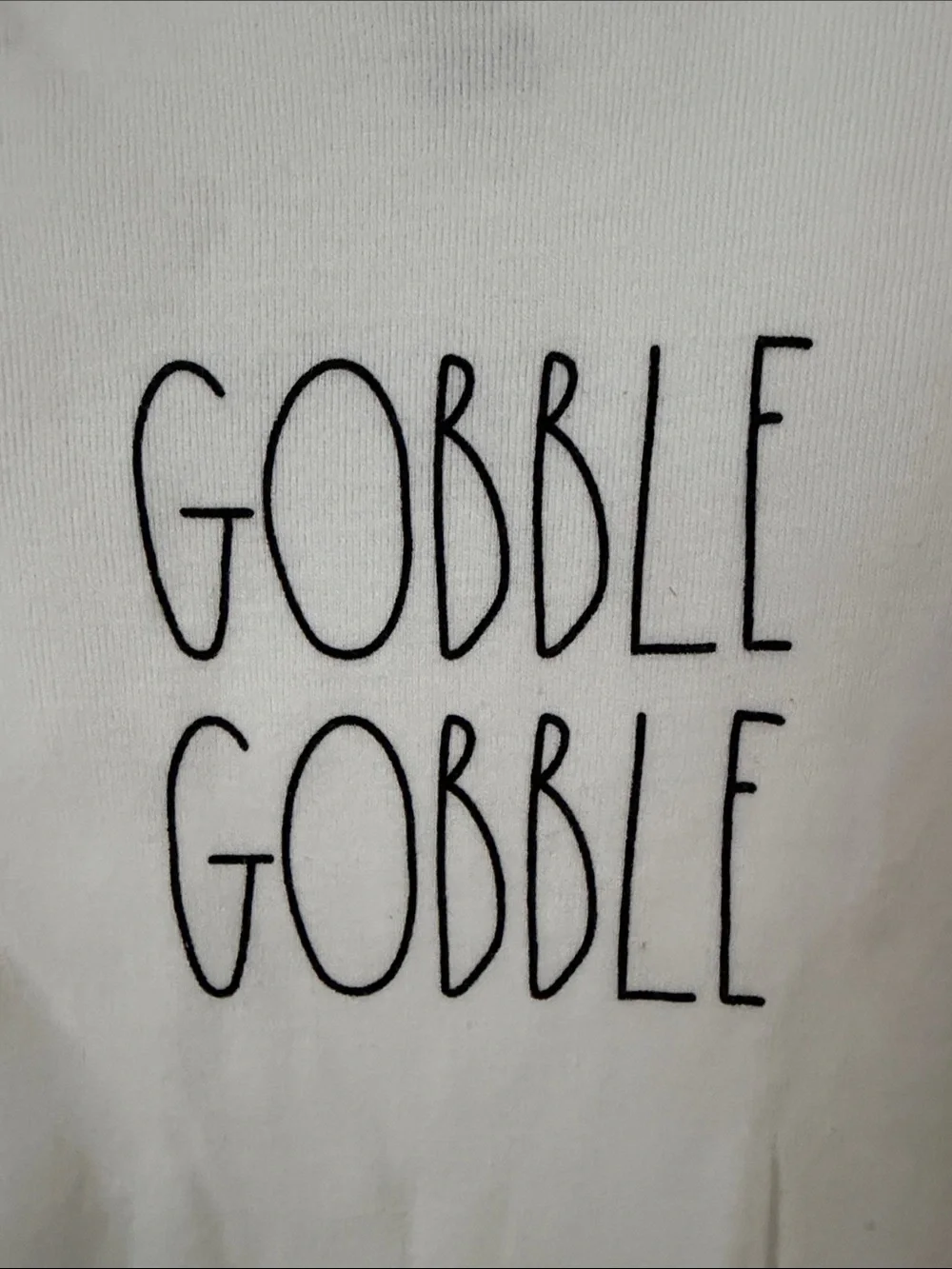 Rae Dunn Cream Thanksgiving Themed Long-Sleeve Baby One-Piece